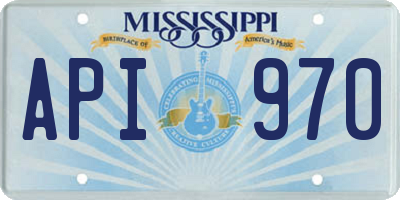 MS license plate API970