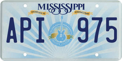MS license plate API975