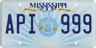 MS license plate API999