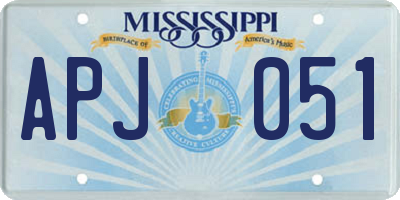 MS license plate APJ051