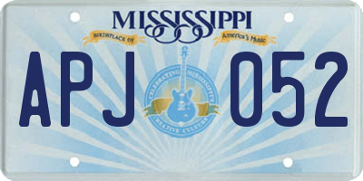 MS license plate APJ052