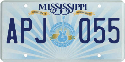 MS license plate APJ055