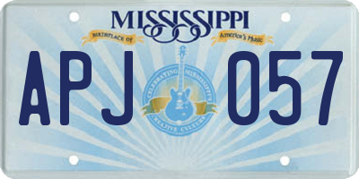 MS license plate APJ057