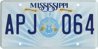 MS license plate APJ064