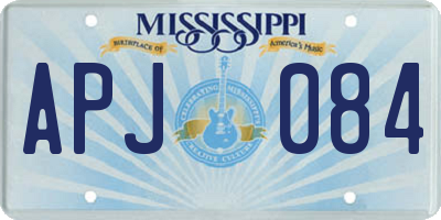 MS license plate APJ084