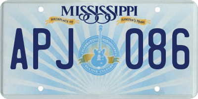 MS license plate APJ086