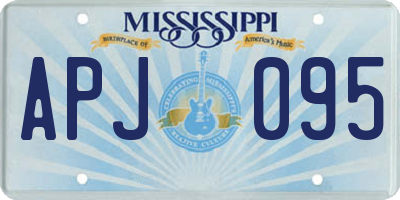 MS license plate APJ095