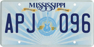 MS license plate APJ096