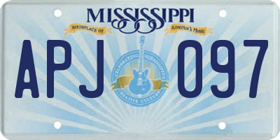 MS license plate APJ097