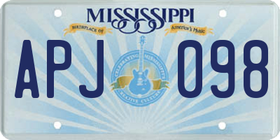 MS license plate APJ098