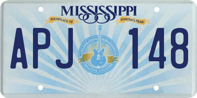 MS license plate APJ148