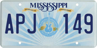 MS license plate APJ149