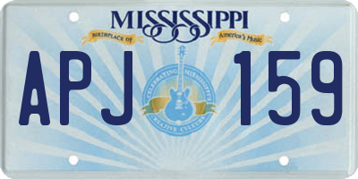 MS license plate APJ159