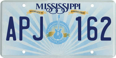 MS license plate APJ162