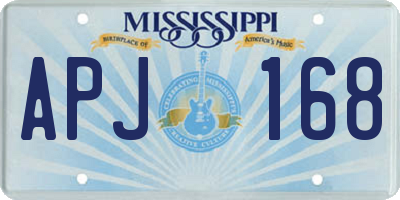 MS license plate APJ168