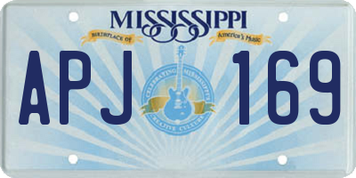 MS license plate APJ169
