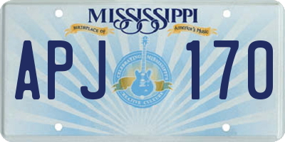 MS license plate APJ170