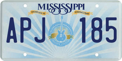 MS license plate APJ185