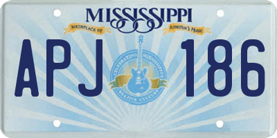 MS license plate APJ186