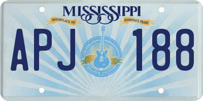MS license plate APJ188