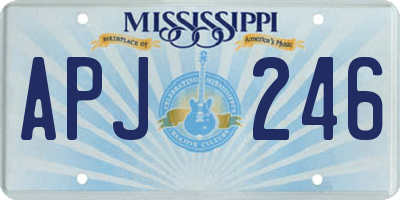 MS license plate APJ246