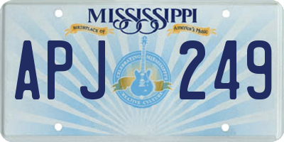 MS license plate APJ249