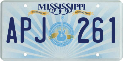 MS license plate APJ261
