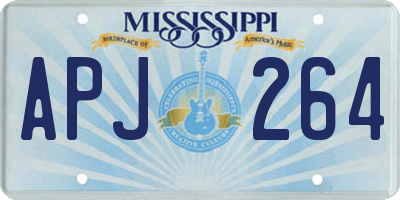 MS license plate APJ264
