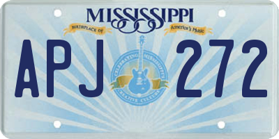 MS license plate APJ272
