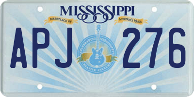 MS license plate APJ276