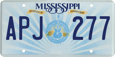 MS license plate APJ277
