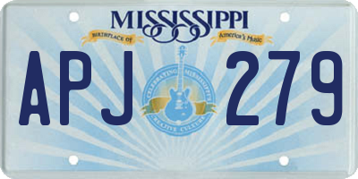 MS license plate APJ279