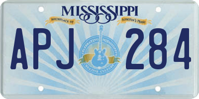 MS license plate APJ284