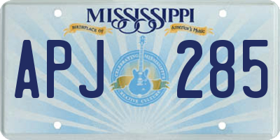 MS license plate APJ285