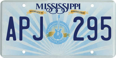 MS license plate APJ295