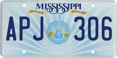 MS license plate APJ306