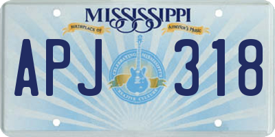 MS license plate APJ318