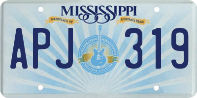 MS license plate APJ319