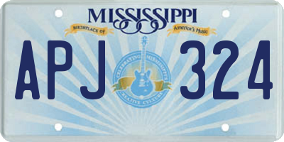 MS license plate APJ324