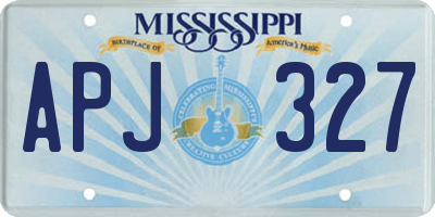 MS license plate APJ327