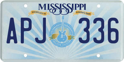 MS license plate APJ336