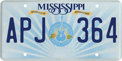 MS license plate APJ364