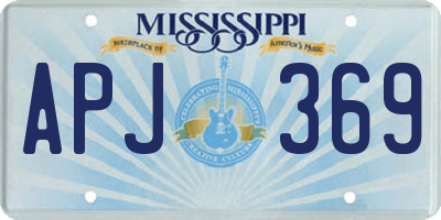 MS license plate APJ369