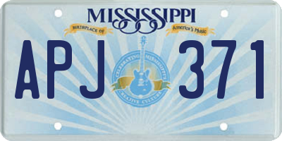 MS license plate APJ371