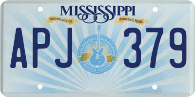 MS license plate APJ379