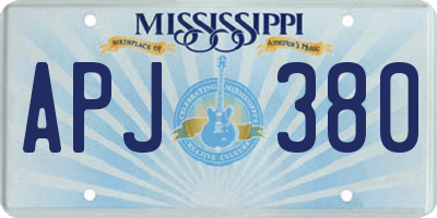 MS license plate APJ380