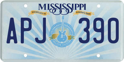 MS license plate APJ390