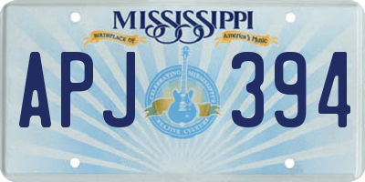 MS license plate APJ394