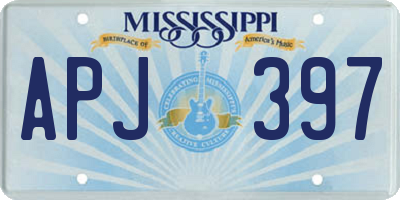 MS license plate APJ397
