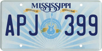 MS license plate APJ399